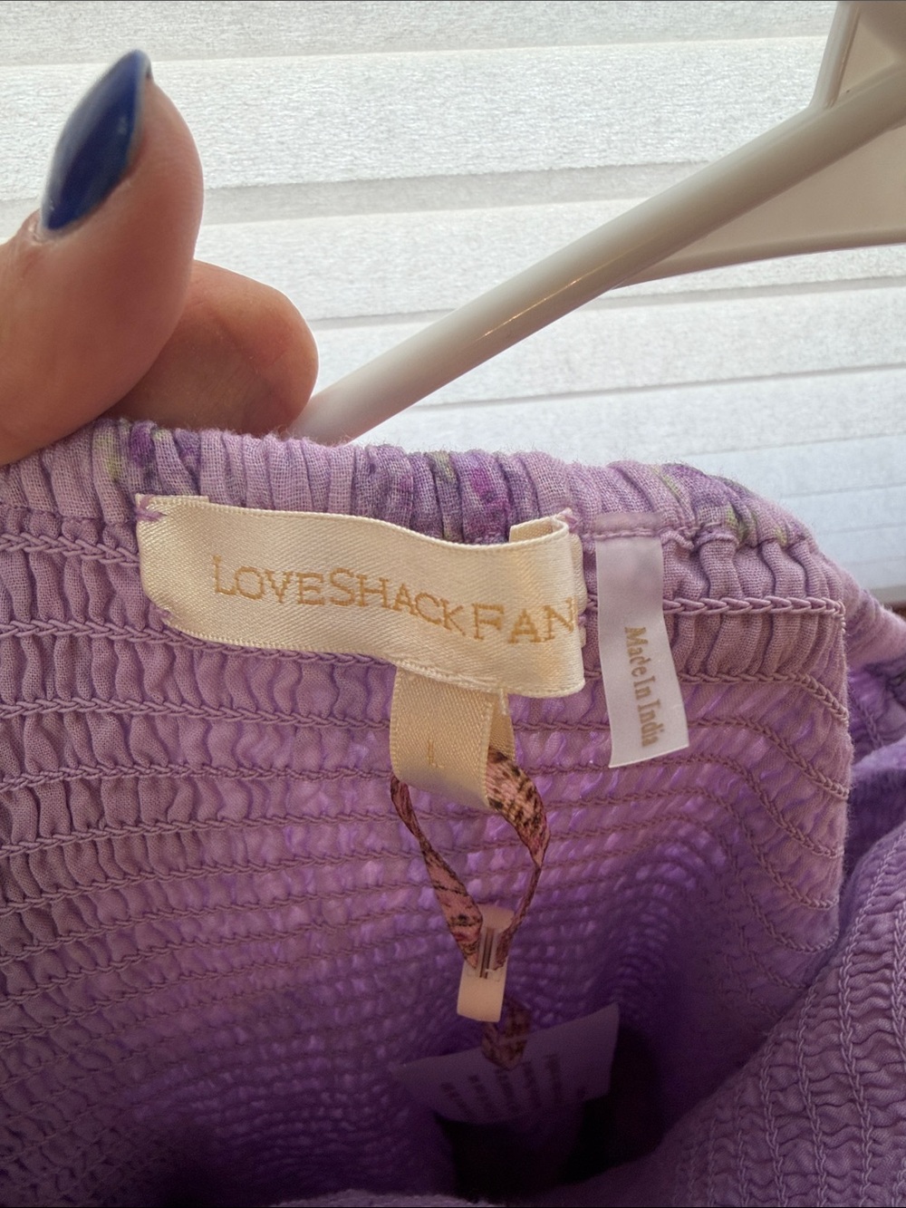LoveShackFancy Lavender Floral Smocked Maxi Dress - Picture 4 of 4